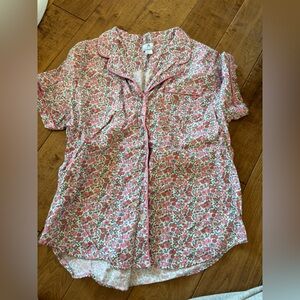 Floral Button-Up Pajama Top
